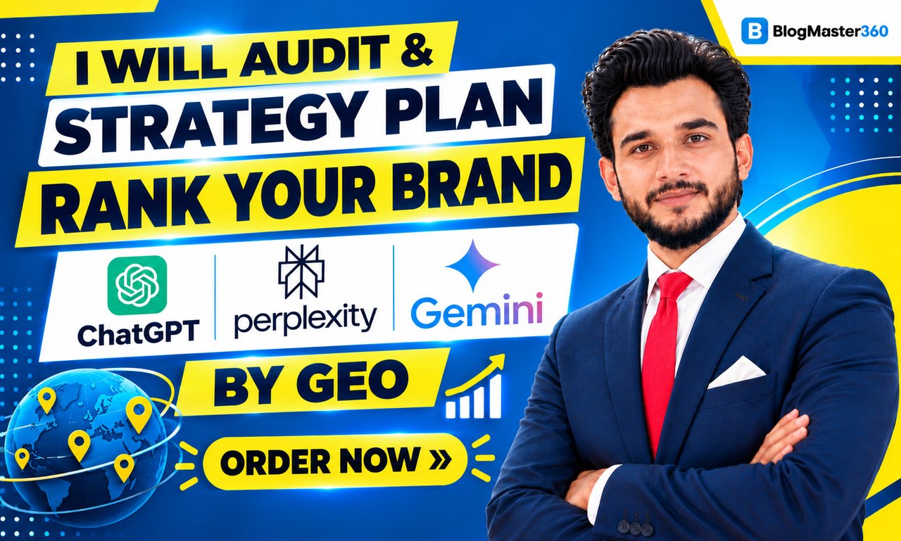 GEO audit and strategy, BlogMaster360 service